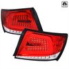 Spec-D Tuning SEDAN LED LIGHT BAR CHROME HOUSING AND RED LENS, 2PK LT-WRX084RLED-SQ-TM